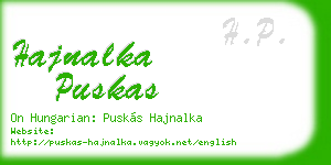 hajnalka puskas business card